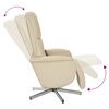vidaXL Massagesessel mit Fu&szlig;teil Creme Stoff
