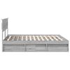 vidaXL Bettrahmen Graues Sonoma 200 x 200 cm Massives Kiefernholz