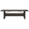 vidaXL Gartentisch mit Glasplatte Braun 240x90x75 cm Poly Rattan