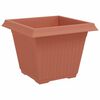 vidaXL Quadratischer Blumentopf 24 pcs Ziegelrot 43 x 43 x 33,5 cm