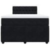 vidaXL Boxspringbett mit Matratze Schwarz 120x200 cm Samt