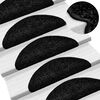 vidaXL Stufenmatten 20 Stk. 56x17x3 cm Schwarz Halbrund