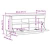 vidaXL TV-Schrank mit LED-Leuchten Artisan-Eiche 80x35x40 cm