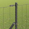 vidaXL Zaun mit Pfosten Grau 1,6 x 10 m Stahl und PVC
