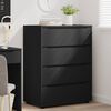 vidaXL Stauraumschr&auml;nke 2 pcs Schwarz 80 x 48 x 105 cm Holzwerkstoff