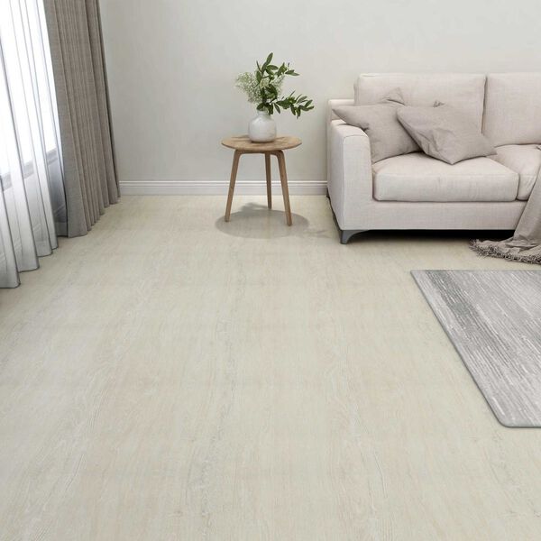 vidaXL Bodenplanken 55 pcs Creme 5,11 m&sup2; PVC