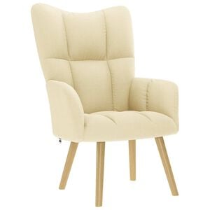 vidaXL Relaxsessel Creme Stoff