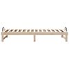 vidaXL Bettrahmen Braun 90 x 210 cm Massives Kiefernholz