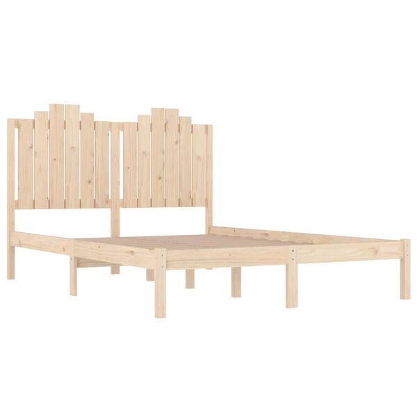 vidaXL Massivholzbett Kiefer 200x200 cm