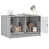vidaXL Couchtisch mit Glast&uuml;ren Grau Sonoma 68x50x42 cm