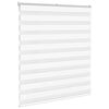 vidaXL Doppelrollo Wei&szlig; 125x100 cm Stoffbreite 120,9 cm Polyester