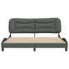 vidaXL Bettgestell ohne Matratze "Hvar" Dunkelgrau 180x200 cm Stoff