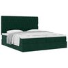 vidaXL Ottoman-Bett mit Matratzen Dunkelgr&uuml;n 160x200 cm Samt