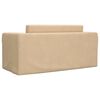 vidaXL Kinder-Schlafsofa 2-Sitzer Creme Weicher Plüsch