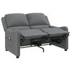 vidaXL 2-Sitzer Massagesessel Hellgrau Stoff