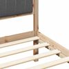 vidaXL Bettgestell mit gepolstertem Kopfteil Dunkelgrau 160 x 200 cm
