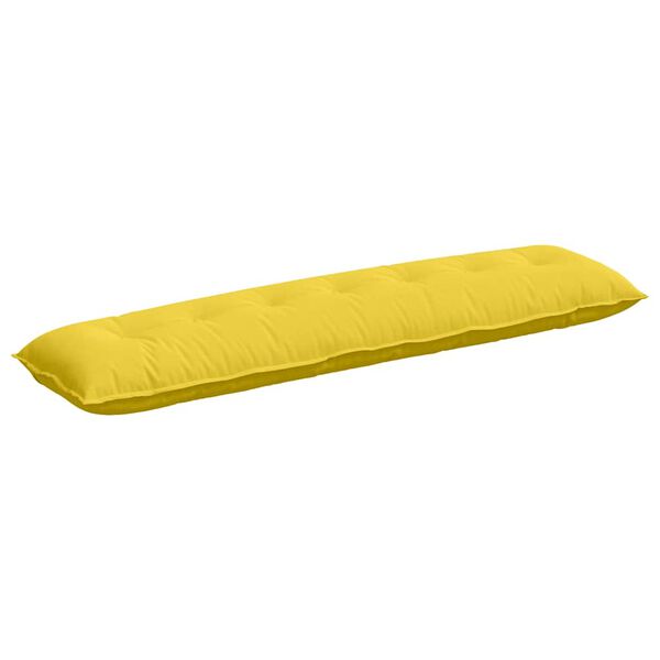 vidaXL R&uuml;ckenkissen Helles Gelb 200 x 19 x 50 cm Stoff