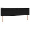 vidaXL LED Boxspringbett mit Matratze Schwarz 180 x 200 cm Stoff