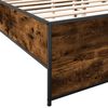 vidaXL Bettgestell R&auml;uchereiche 200x200 cm Holzwerkstoff und Metall