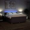 vidaXL Boxspringbett mit Matratze Dunkelbraun 200x200 cm Stoff