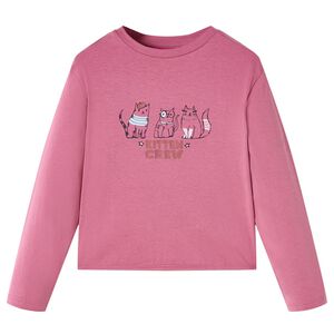 vidaXL Kinder-Langarmshirt Himbeerrosa 104