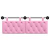 vidaXL H&auml;ngevorderseite Wandmontiert Rosa 130 x 55 x 7 cm Stoff