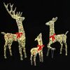 vidaXL Rentierfamilie mit 300 LEDs 3 pcs Warmwei&szlig; 67 x 26 x 127 cm PET