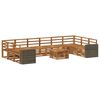 vidaXL Outdoor-Sofagarnitur 11 stk. Natur Massivholz Akazie