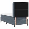 vidaXL Boxspringbett mit Matratze Dunkelgrau 100 x 200 cm Samt