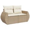 vidaXL Gartensofa-set 10 pcs Beige Poly-Rattan