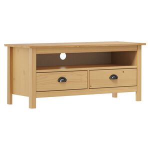 vidaXL TV-Schrank Hill Honigbraun 110x40x47 cm Massivholz Kiefer