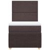 vidaXL Boxspringbett mit Matratze Dunkelbraun 90x200 cm Stoff