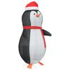 vidaXL Schnee-Pinguin Figur Warmes Weiß 78 x 88 x 180 cm Stoff