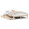vidaXL Massivholzbett mit Schubladen 135x190 cm Kiefer