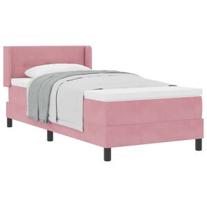 vidaXL Boxspringbett mit Kopfteil Rosa 200 x 80 cm Samt