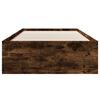vidaXL Bettgestell ohne Matratze R&auml;uchereiche 75x190 cm Holzwerkstoff