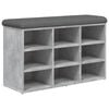 vidaXL Schuhbank Betongrau 82x32x50 cm Holzwerkstoff