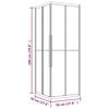 vidaXL Duschkabine Matt ESG 70x70x180 cm Schwarz