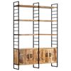 vidaXL B&uuml;cherregal 4 Ebenen 124x30x180 cm Raues Mangoholz