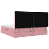vidaXL Bett mit Stauraum und LED mit Matratze Rosa 200 x 200 cm Samt