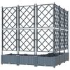 vidaXL Garten-Pflanzgef&auml;&szlig; 5 pcs Hellgrau 120 x 120 x 125,5 cm Stahl