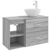 vidaXL Badezimmerschrank-Set 2 stk. Grau Sonoma 79,5 x 41 x 80 cm