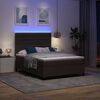 vidaXL Boxspringbett mit Matratze Dunkelbraun 140 x 200 cm Stoff