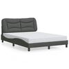 vidaXL Bettgestell ohne Matratze "Hvar" Dunkelgrau 140x200 cm Stoff