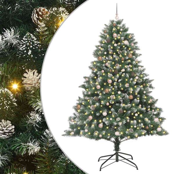 vidaXL K&uuml;nstlicher Weihnachtsbaum mit 300 LEDs mit St&auml;nder Gr&uuml;n 240 cm