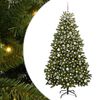 vidaXL K&uuml;nstlicher klappbarer Weihnachtsbaum Gr&uuml;n 180 cm PVC und Stahl