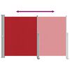 vidaXL Ausziehbare Seitenmarkise 160x300 cm Rot
