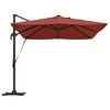 vidaXL Sonnenschirm mit LED-Lichtleisten Terrakotta 352 x 251 x 265 cm