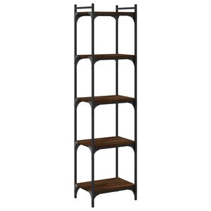 vidaXL B&uuml;cherregal 5 B&ouml;den Braun Eiche-Optik 40x30x154cm Holzwerkstoff