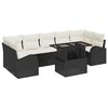 vidaXL Gartensofa-set 8 stk. Schwarz Poly-Rattan
